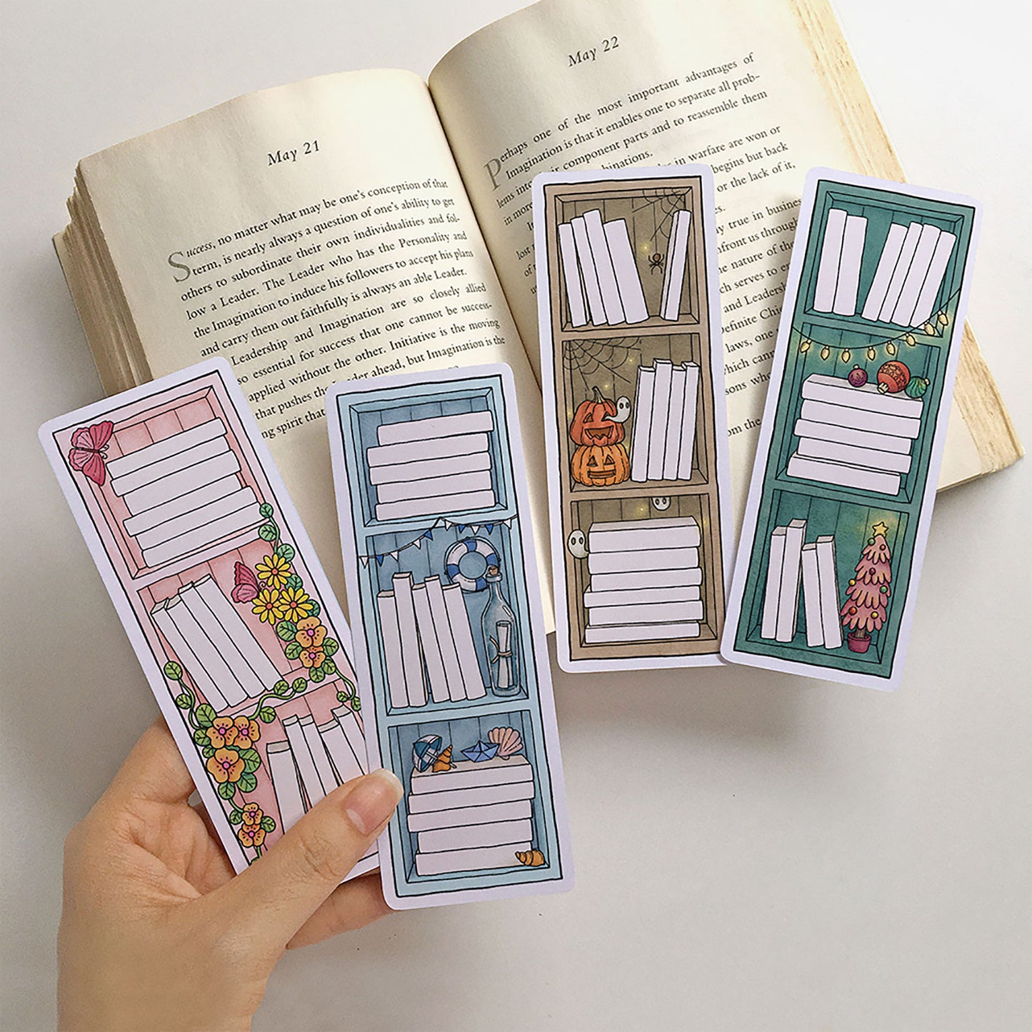 Four Seasons Book Tracker Bookmarks, Set of 12