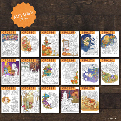 FANTASY TOWN 50 Coloring Pages Pack