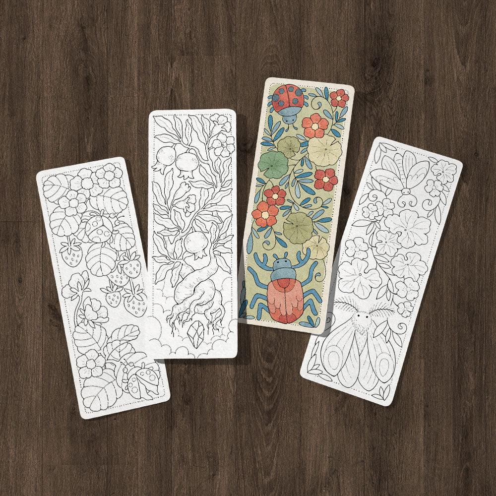 16 Coloring Bookmarks, Flying Town Vol.2 Set