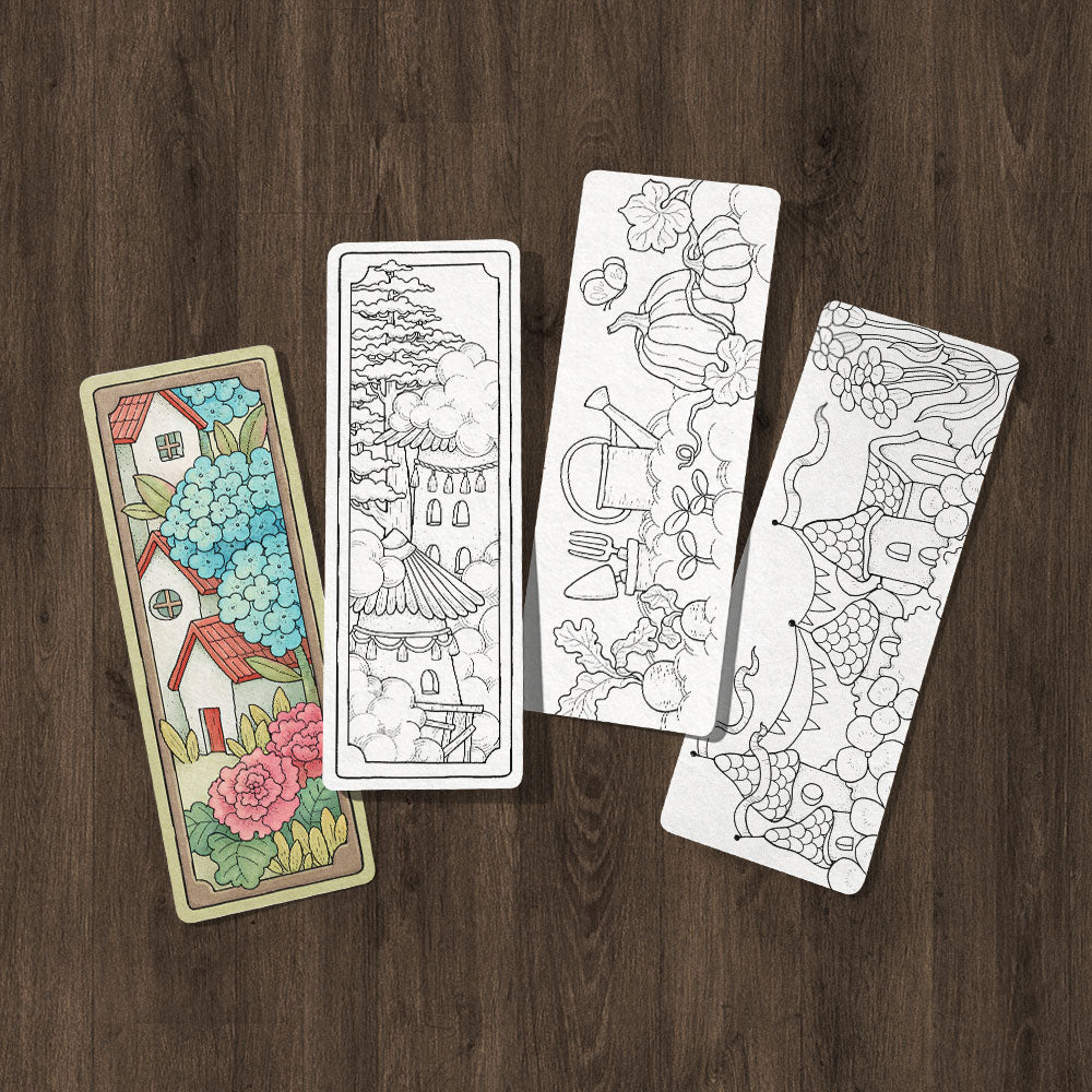 FLYING TOWN 1 Coloring Bookmarks