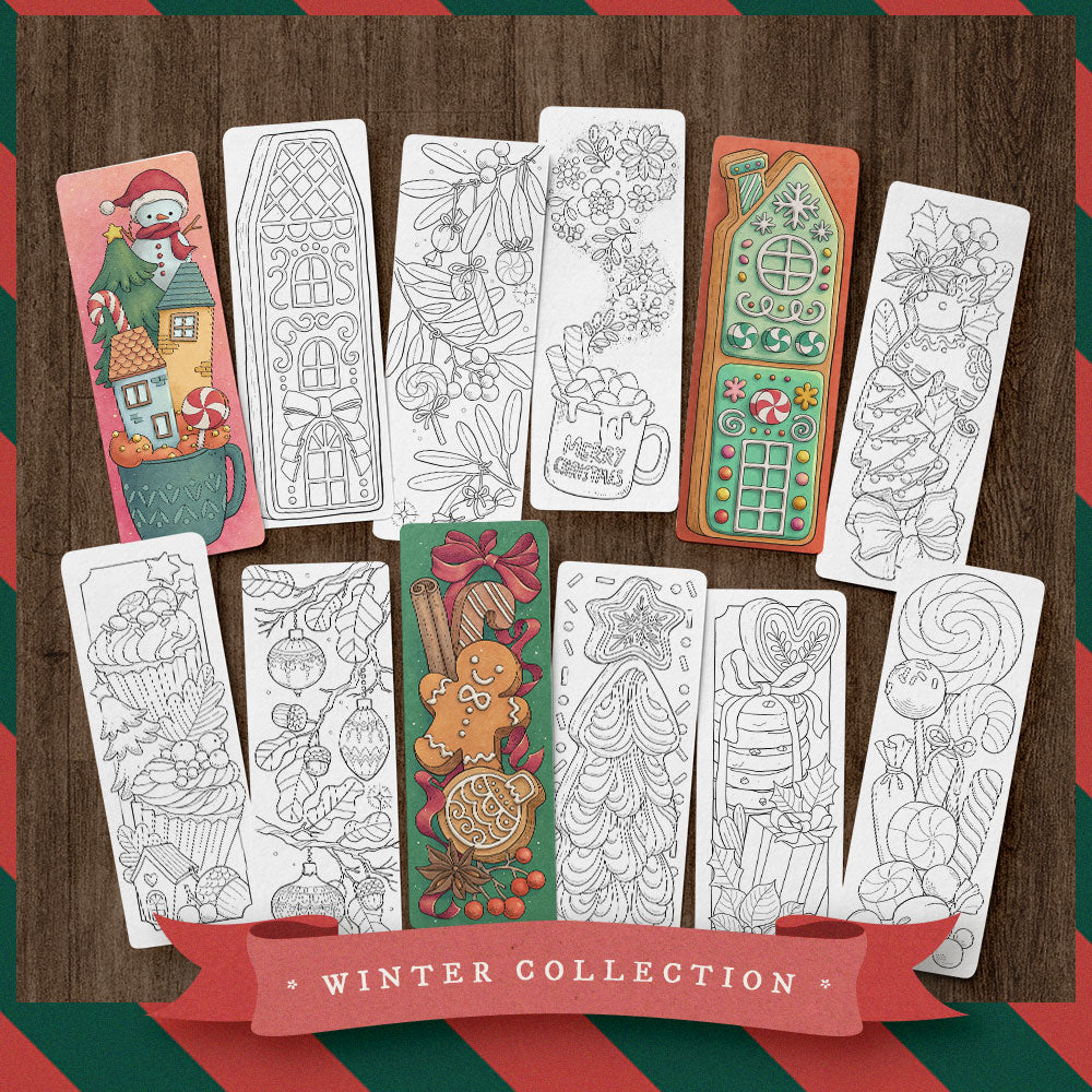 Winter Coloring Bookmarks - BM114