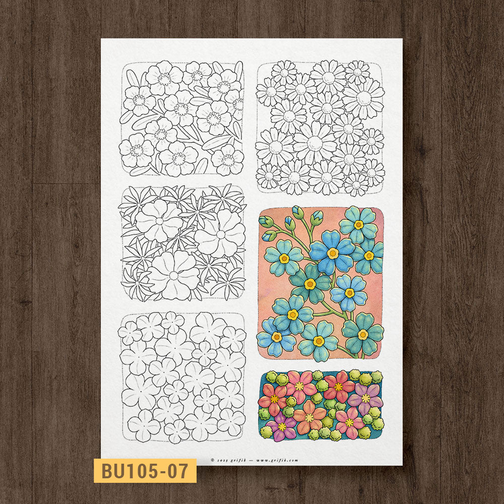 Little Flowers 1 Coloring Page