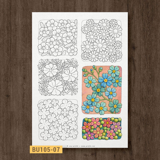 Little Flowers 1 Coloring Page