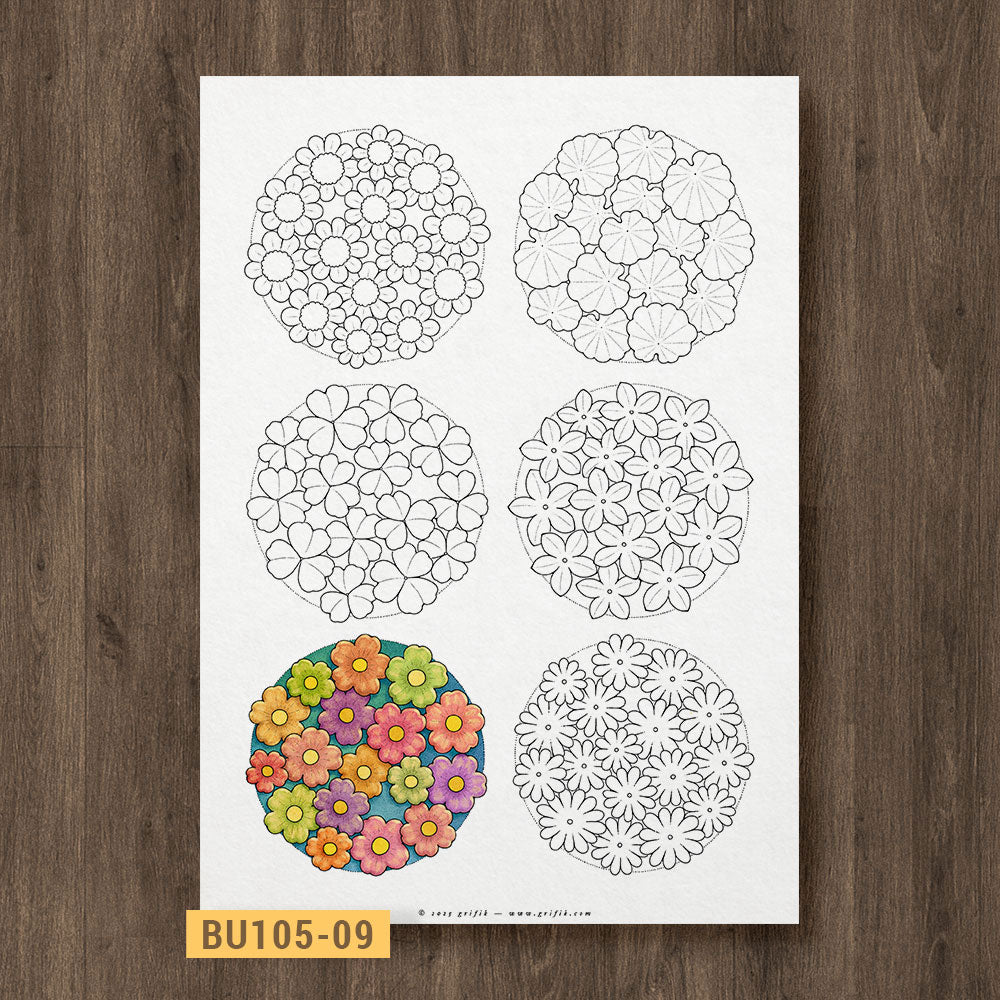 Little Flowers 3 Coloring Page