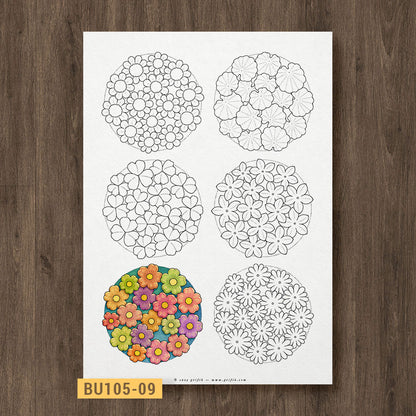 Little Flowers 3 Coloring Page