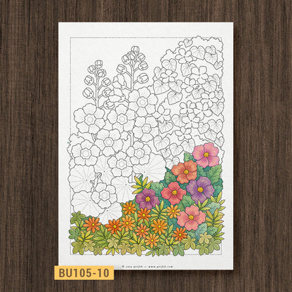 Summer Whimsy Garden Coloring Page