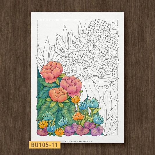 Spring Whimsy Garden Coloring Page