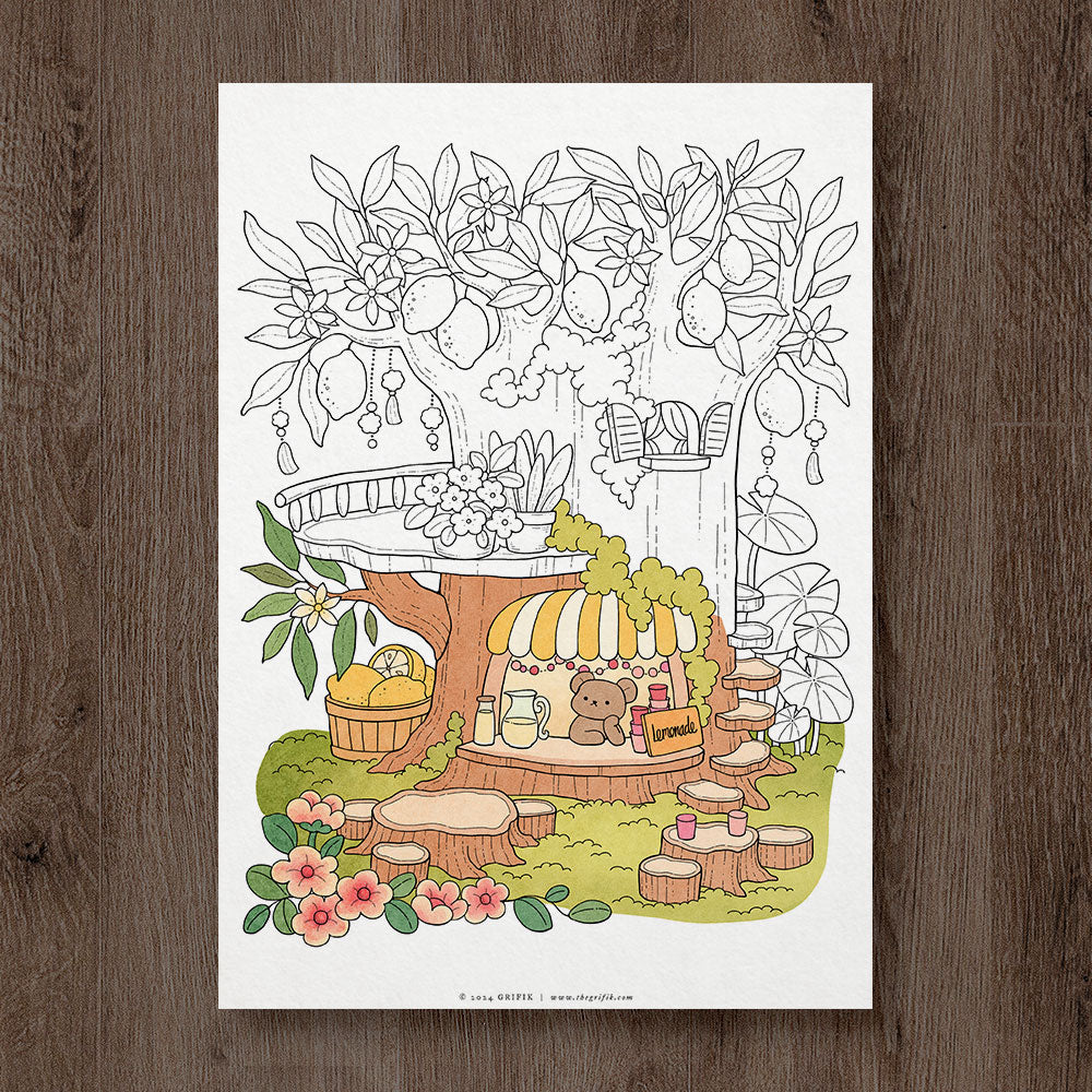 CITRUS TREES - Combo of 3 Coloring Pages