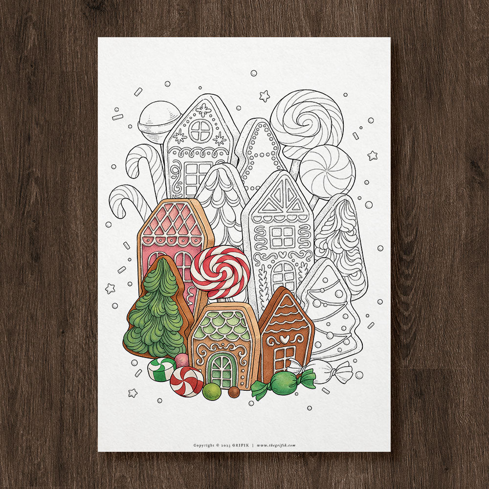 Christmas Baking 2 Coloring Page