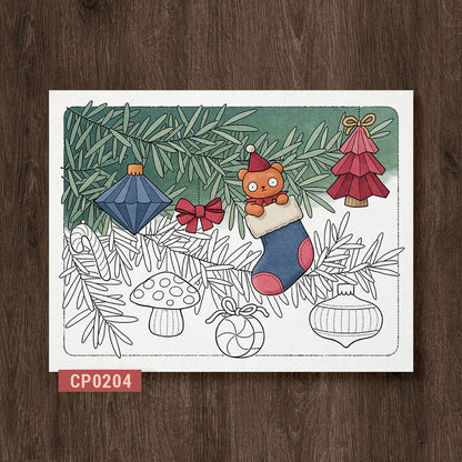 Cute Little Ornaments Coloring Page