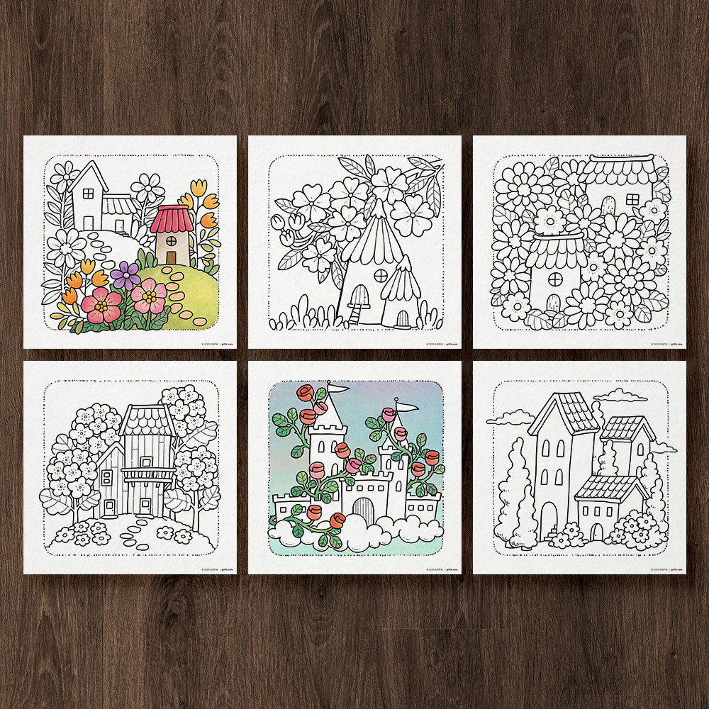 Cozy Houses & Castles Coloring Pages