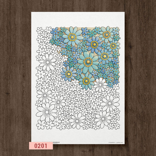 The Daisy Meadow Coloring Page