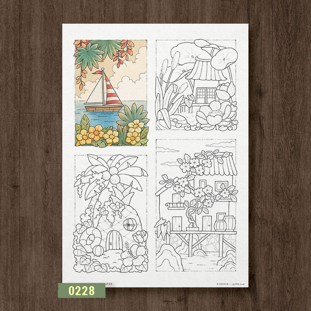 Summer Escapes Coloring Page