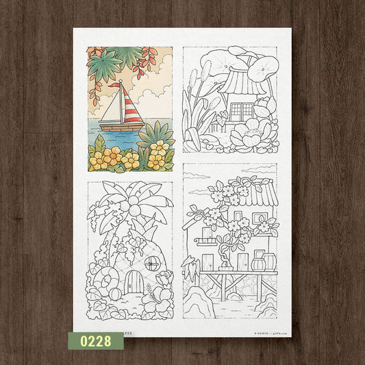 Summer Escapes Coloring Page