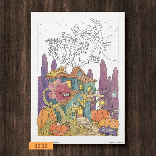 The Peculiar House Coloring Page