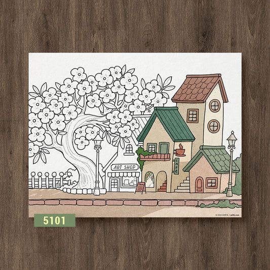 Downtown Coloring Page