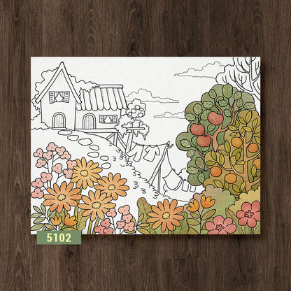 Orange Hill Coloring Page