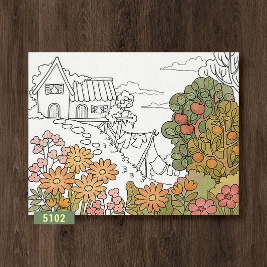 Orange Hill Coloring Page