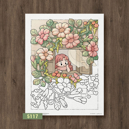 A Butterfly's Visit Coloring Page