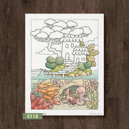 Island Secrets Coloring Page