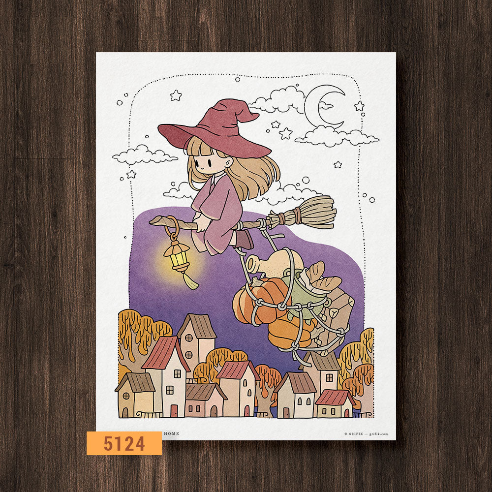 On the Way Home Coloring Page