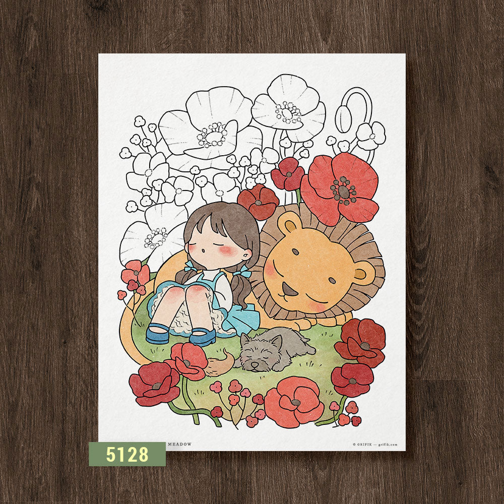 The Sleepy Meadow Coloring Page