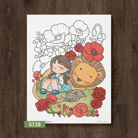 The Sleepy Meadow Coloring Page