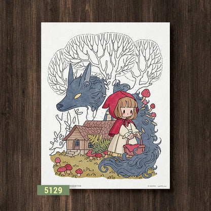 A Forest Encounter Coloring Page