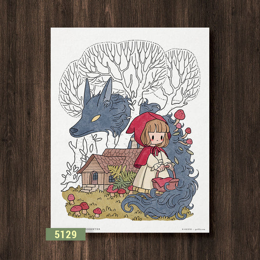 A Forest Encounter Coloring Page
