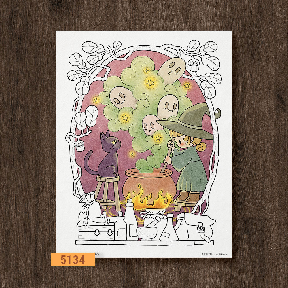 A Spooky Brew Coloring Page