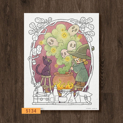 A Spooky Brew Coloring Page