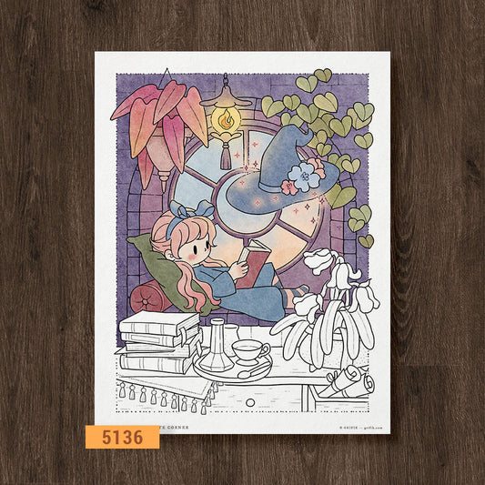 Her Favorite Corner Coloring Page