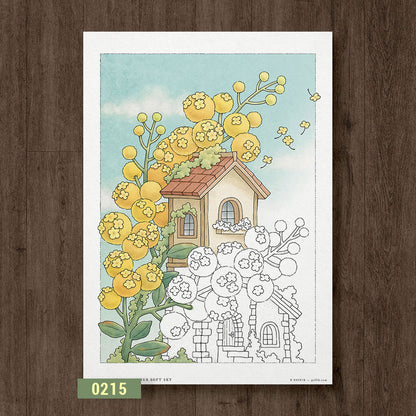 Mimosa Under Soft Sky Coloring Page