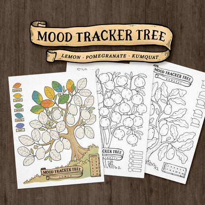 Mood Tracker Tree Set - Lemon, Pomegranate, Kumquat